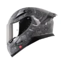 CASCO INTEGRAL SHAFT PRO 612 EVO DOBLE VISOR THINGS GRIS OSCURO SILVER BRILLO