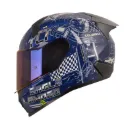 CASCO INTEGRAL SHAFT 560 EVO MANKIND AZUL OSCURO AZUL BRILLO