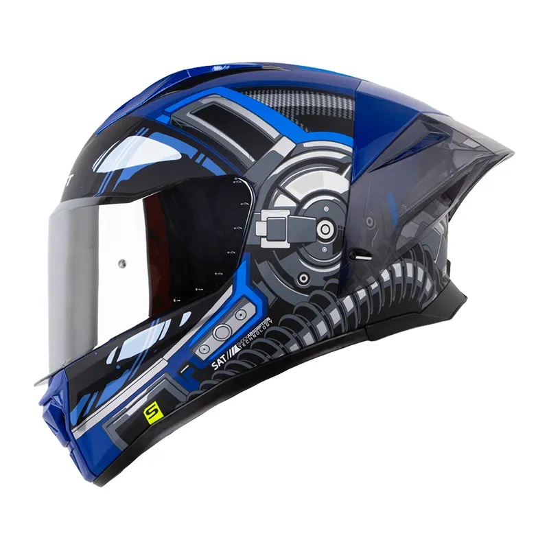 CASCO INTEGRAL SHAFT 596SP COSMO AZUL OSCURO GRIS OSCURO BRILLO (S)