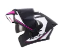 CASCO ABATIBLE ICH 3130 DOBLE VISOR COMPLEX NEGRO FUCSIA MATE VISOR NEGRO 