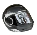 CASCO ABATIBLE ICH 3110 DOBLE VISOR KHAM NEGRO GRIS OSCURO VISOR SILVER