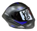 CASCO ABATIBLE ICH 3130 DOBLE VISOR ORIKA NEGRO GRIS OSCURO AZUL MATE VISOR NEGRO
