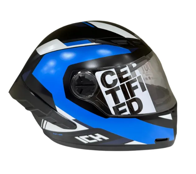 CASCO INTEGRAL ICH 501SP BRAZUK NEGRO AZUL AZUL MATE VISOR TRANSPARENTE (S)