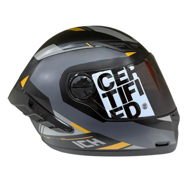 CASCO INTEGRAL ICH 501SP BRAZUK NEGRO GRIS OSCURO NARANJA MATE VISOR NEGRO (S)