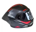 CASCO ABATIBLE ICH 3130 DOBLE VISOR ORIKA NEGRO GRIS OSCURO ROJO MATE VISOR NEGRO