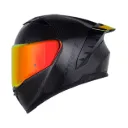 CASCO INTEGRAL SHAFT CARBONITE SOLID NEGRO CARBONO NEGRO BRILLO VISOR ROJO