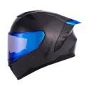 CASCO INTEGRAL SHAFT CARBONITE SOLID NEGRO CARBONO NEGRO BRILLO VISOR AZUL