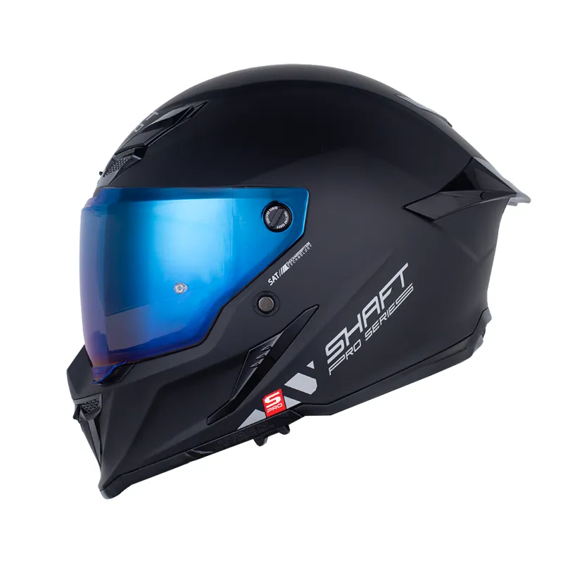 [186997] CASCO INTEGRAL SHAFT PRO 615 DOBLE VISOR SOLID NEGRO SILVER MATE (S)