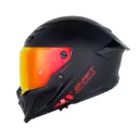CASCO INTEGRAL SHAFT PRO 615 DOBLE VISOR SOLID NEGRO ROJO MATE