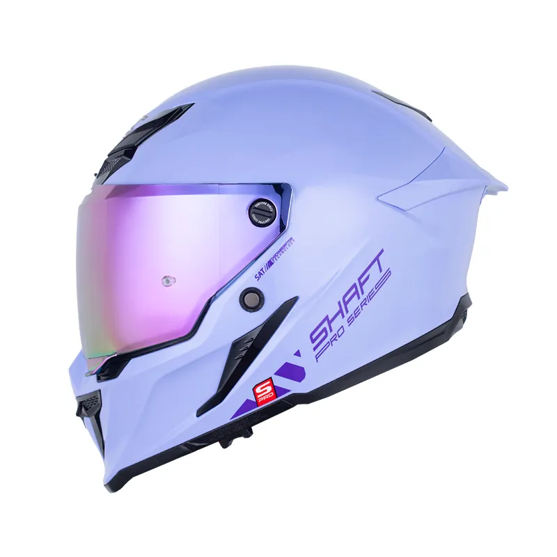 [186991] CASCO INTEGRAL SHAFT PRO 615 DOBLE VISOR SOLID MORADO CLARO MORADO OSCURO BRILLO (S)