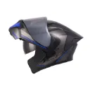 CASCO ABATIBLE ICH 3130 DOBLE VISOR COMPLEX NEGRO AZUL MATE VISOR SILVER