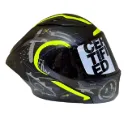 CASCO ABATIBLE ICH 3130 DOBLE VISOR SCALE NEGRO GRIS OSCURO AMARILLO NEON MATE VISOR NEGRO