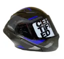 CASCO ABATIBLE ICH 3130 DOBLE VISOR ORIKA NEGRO GRIS OSCURO AZUL BRILLO VISOR NEGRO