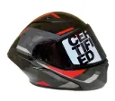 CASCO ABATIBLE ICH 3130 DOBLE VISOR ORIKA NEGRO GRIS OSCURO ROJO BRILLO VISOR NEGRO