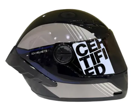 CASCO INTEGRAL ICH 501SP SLASA NEGRO AZUL OSCURO BRILLO VISOR NEGRO (S)