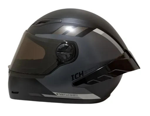 CASCO INTEGRAL ICH 501SP HCI NEGRO GRIS OSCURO GRIS MATE VISOR NEGRO (S)