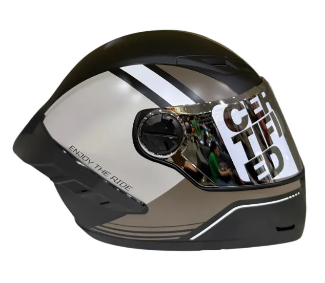 CASCO INTEGRAL ICH 501SP DINGO NEGRO CAFE CLARO CAFE MATE VISOR SILVER