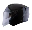 CASCO ABIERTO ZEUS 626 NEGRO BRILLO