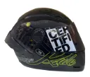 CASCO INTEGRAL ICH 501SP CAPTION NEGRO GRIS OSCURO AMARILLO BRILLO VISOR NEGRO