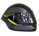 CASCO INTEGRAL ICH 501SP SLASA NEGRO GRIS OSCURO AMARILLO BRILLO VISOR NEGRO