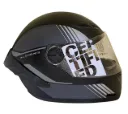 CASCO INTEGRAL ICH 501SP SLASA NEGRO GRIS OSCURO GRIS MATE VISOR TRANSPARENTE