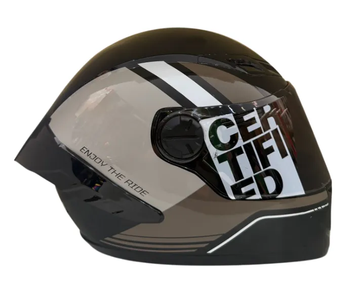 CASCO INTEGRAL ICH 501SP DINGO NEGRO CAFE CLARO CAFE BRILLO VISOR NEGRO (S)