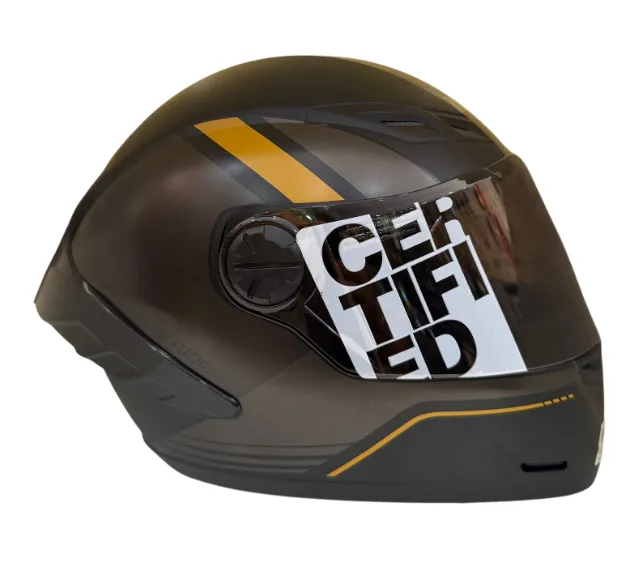 CASCO INTEGRAL ICH 501SP DINGO NEGRO GRIS OSCURO DORADO MATE VISOR NEGRO
