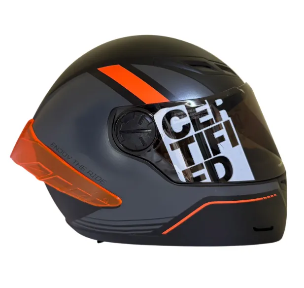 CASCO INTEGRAL ICH 501SP DINGO NEGRO GRIS OSCURO NARANJA MATE VISOR NEGRO