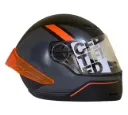 CASCO INTEGRAL ICH 501SP DINGO NEGRO GRIS OSCURO NARANJA MATE VISOR TRANSPARENTE