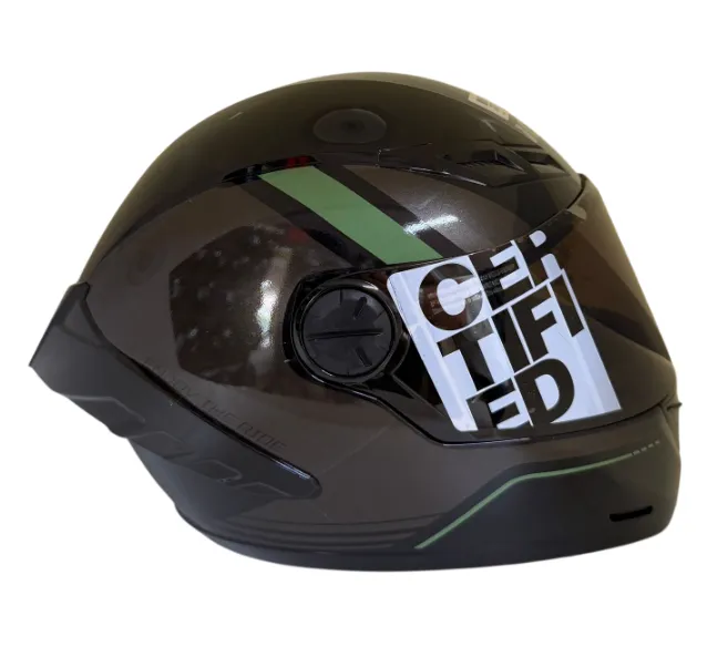 CASCO INTEGRAL ICH 501SP DINGO NEGRO GRIS OSCURO VERDE BRILLO VISOR NEGRO