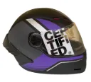 CASCO INTEGRAL ICH 501SP DINGO NEGRO MORADO SILVER MATE VISOR TRANSPARENTE