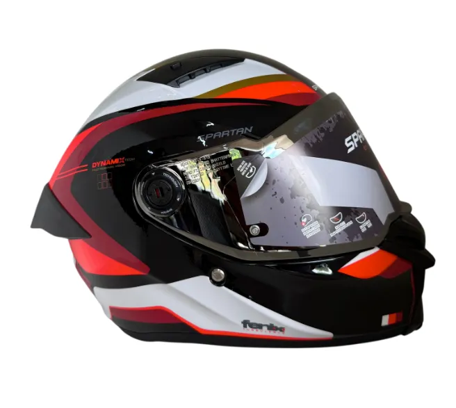 CASCO INTEGRAL SPARTAN FENIX TURB B5 NEGRO BLANCO ROJO BRILLO (S)
