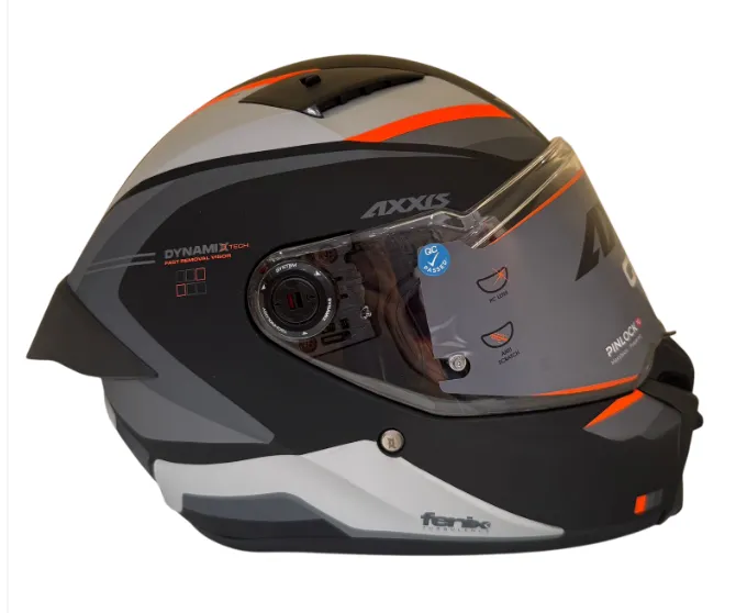 CASCO INTEGRAL SPARTAN FENIX TURB B2 NEGRO GRIS NARANJA MATE (S)