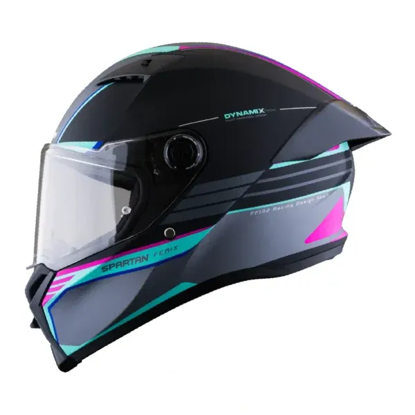 [592208] CASCO INTEGRAL SPARTAN FENIX SLAB X18 NEGRO GRIS ROSADO MATE (S)