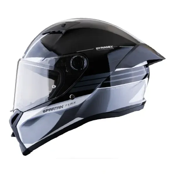 CASCO INTEGRAL SPARTAN FENIX SLAB X2 GRIS NEGRO BLANCO BRILLO
