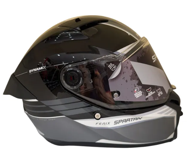 [592284] CASCO INTEGRAL SPARTAN FENIX SLAB X2 GRIS NEGRO BRILLO (S)