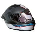 CASCO INTEGRAL SPARTAN FENIX SLAB C2 GRIS BLANCO AZUL ROJO BRILLO