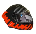 CASCO INTEGRAL SPARTAN DOBLE VISOR HAWK EVO FRESH B5 NEGRO ROJO MATE