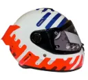 CASCO INTEGRAL SPARTAN DOBLE VISOR HAWK EVO FRESH A5 BLANCO ROJO BRILLO