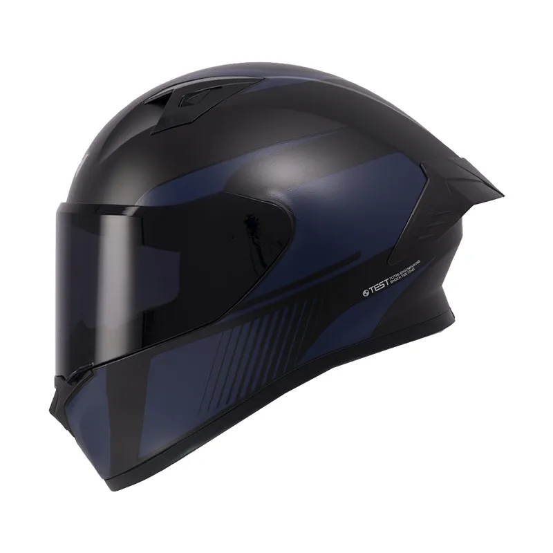 CASCO INTEGRAL ICH 503 ZEIBA NEGRO AZUL OSCURO MATE VISOR NEGRO (S)