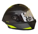 CASCO INTEGRAL ICH 503 ZEIBA NEGRO GRIS OSCURO AMARILLO MATE VISOR TRANSPARENTE