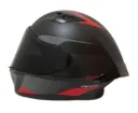 CASCO INTEGRAL ICH 503 ZEIBA NEGRO GRIS OSCURO ROJO MATE VISOR NEGRO
