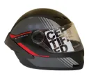 CASCO INTEGRAL ICH 501SP SLASA NEGRO ROJO GRIS MATE VISOR TRANSPARENTE
