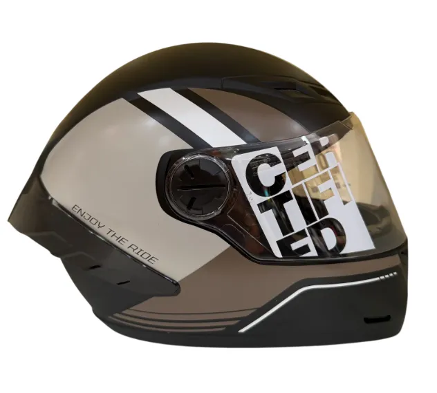 CASCO INTEGRAL ICH 501SP DINGO NEGRO CAFE CLARO CAFE MATE VISOR TRANSPARENTE (S)