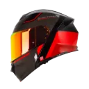 CASCO ABATIBLE SHAFT PRO 4000 EVO DOBLE VISOR LACED NEGRO ROJO BRILLO