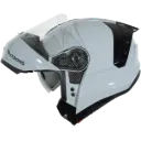 CASCO ABATIBLE XTRONG 918 GRIS NARDO BRILLO SPOILER NEGRO BRILLO VISOR TRANSPARENTE