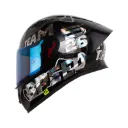 CASCO INTEGRAL SHAFT 526SP EVO BE THE ONE NEGRO HOLOGRAFICO SILVER BRILLO