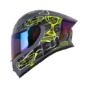 CASCO INTEGRAL SHAFT 526SP EVO BE THE ONE GRIS OSCURO AMARILLO MATE