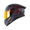 CASCO INTEGRAL SHAFT 526SP EVO BE THE ONE GRIS OSCURO ROJO BRILLO