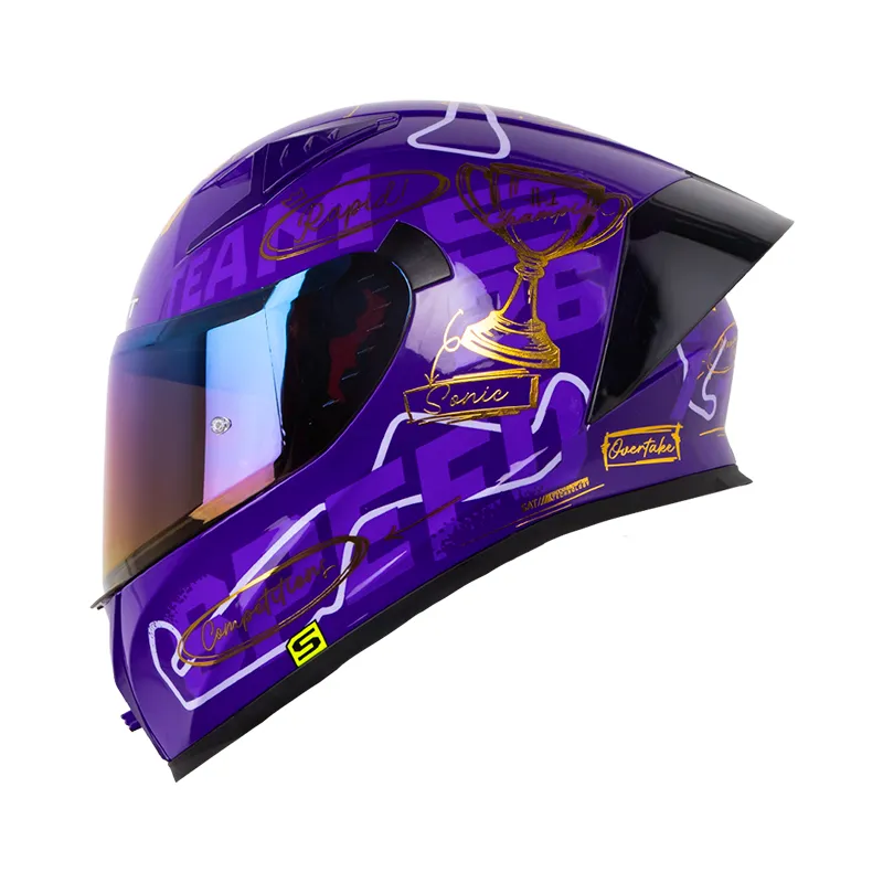 [200142] CASCO INTEGRAL SHAFT 526SP EVO BE THE ONE MORADO HOLOGRAFICO DORADO BRILLO (S)